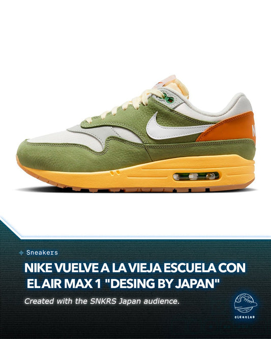 Noticias Sneakers | Nike vuelve a la vieja escuela con el Air Max 1 "diseñado por Japón" - Clean Lab PE