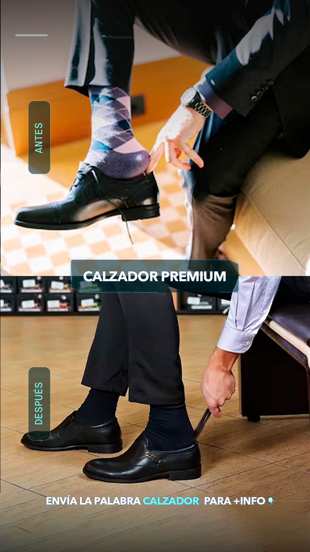 Calzador Premium - Protege la parte trasera del calzado